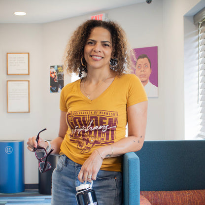 The Maroon Shirt® | 9th Edition - Women's V-neck Gold