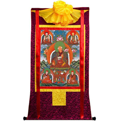 The Sa skya School's Five Forefathers - Tibetan thangka painting, view 5