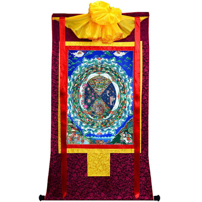 The three realms of samsāra - Tibetan thangka painting, view 5