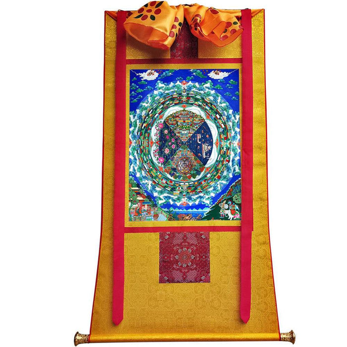 The three realms of samsāra - Tibetan thangka painting, view 6