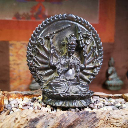 Statue,Thousand Armed Avalokitesvara,Padmapani,Kuanyin - Tibetan Buddhist statue, detailed view