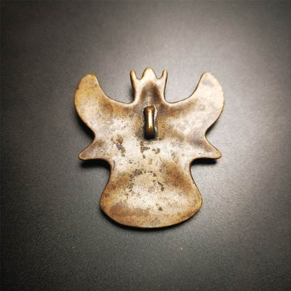 Tibetan Buddhist Amulet,Garuda,Golden-winged Bird Pendant - Tibetan Buddhist amulet, view 4