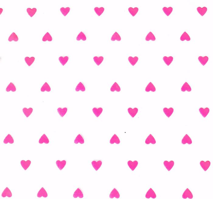 Tiny Hearts Clear Vinyl Roll
