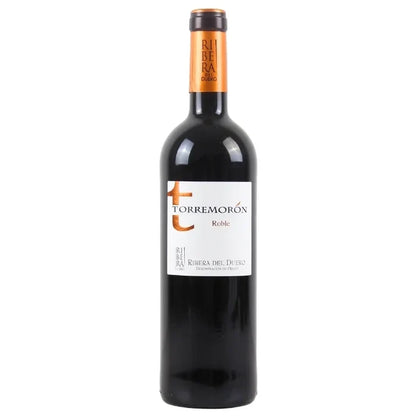 Torremorón wine bottle on a white background