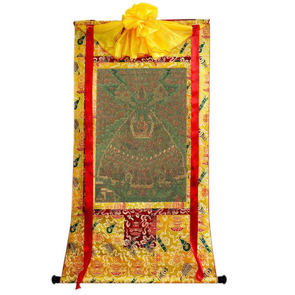 Tsongkhapa's Refuge Tree - 18th Century - Tibetan thangka painting, close-up detail