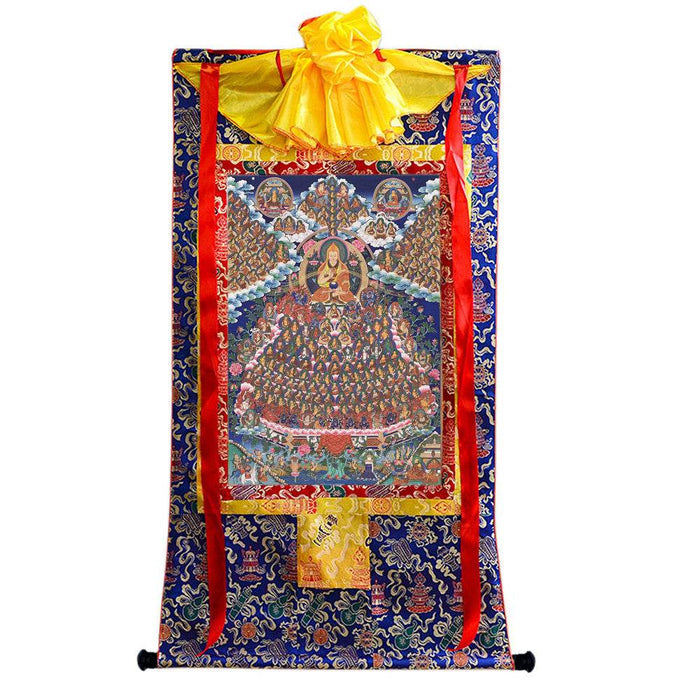 Tsongkhapa's Refuge Tree - 18th Century - Tibetan thangka painting, view 4