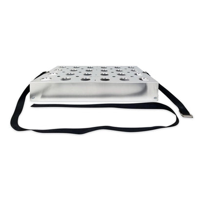 front view of aluminum serving tray