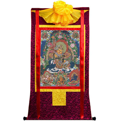 Vaishravana / Vaisravana - Tibetan thangka painting, view 5
