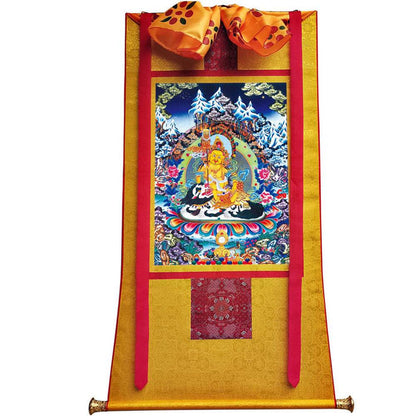 Vaishravana / Vaisravana - Tibetan thangka painting, view 6