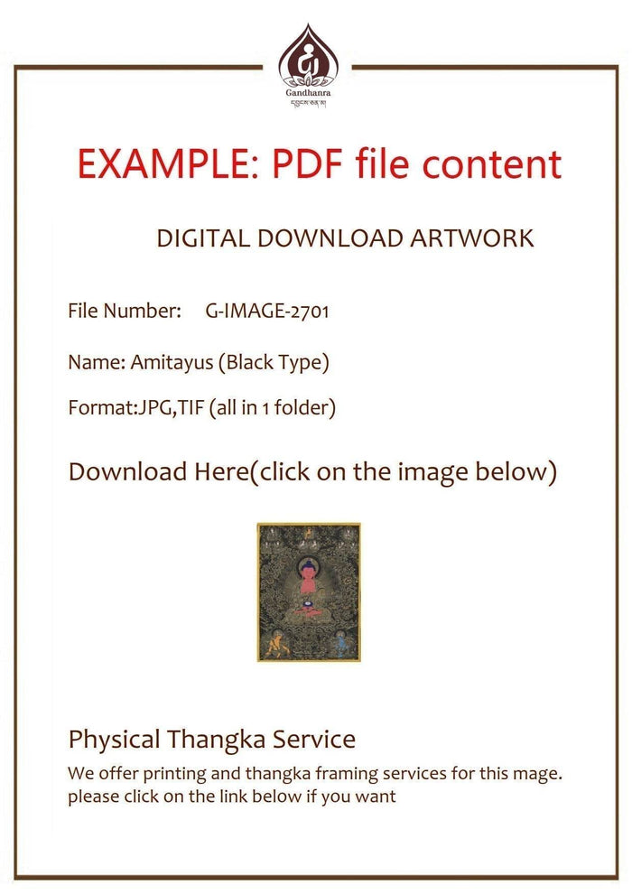 Vaisravana Image - Tibetan thangka painting, view 6