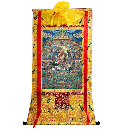 Vaisravana Image - Tibetan thangka painting, view 8