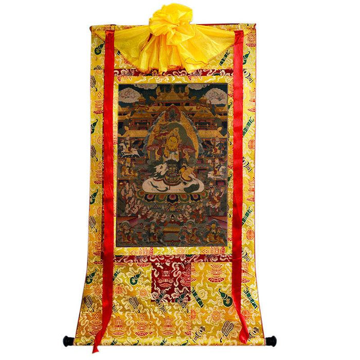 Vaisravana Image - Tibetan thangka painting, view 8