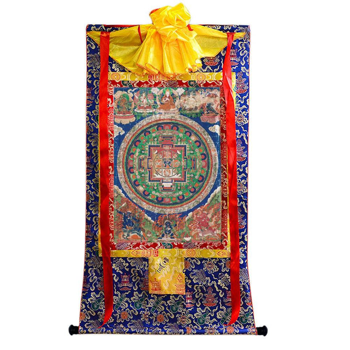 Vajrabhairava / Yamantaka Madala - 14th Century Old Version - Tibetan thangka painting, view 4