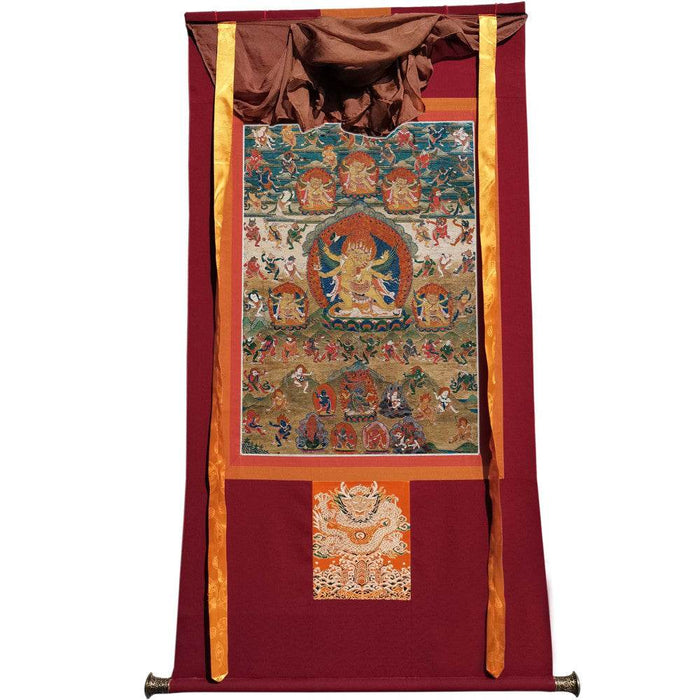 Vajrakilaya - Dorje Phurba - 16th Century Old Version - Tibetan thangka painting, view 7