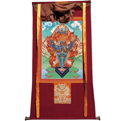 Vajrakilaya - Dorje Phurba - Tibetan thangka painting, view 7