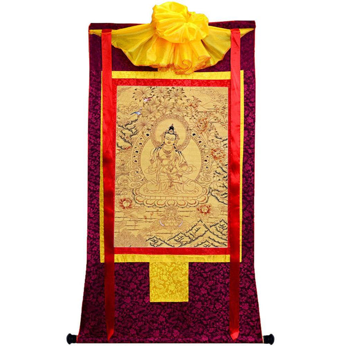 Vajrasattva - Tibetan thangka painting, view 5