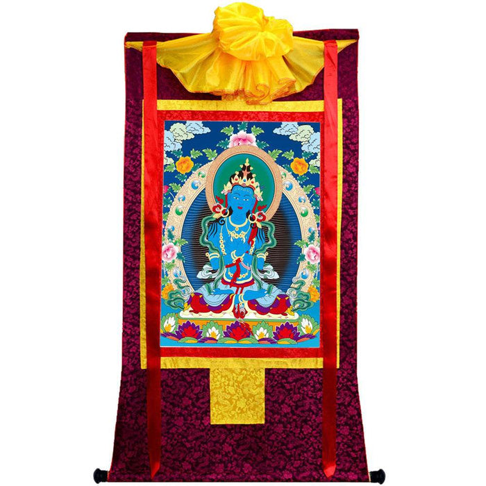 Vajrasattva - Tibetan thangka painting, view 5