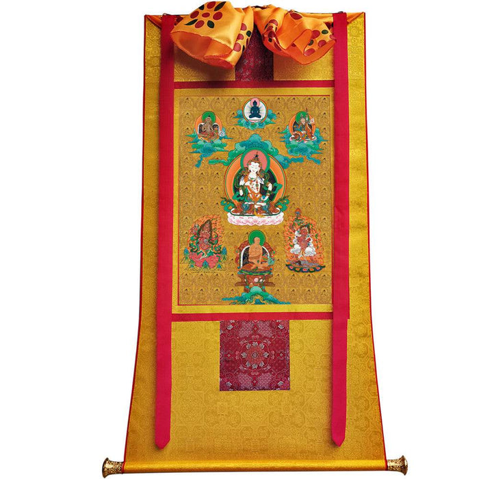 Vajrasattva - Tibetan thangka painting, view 6