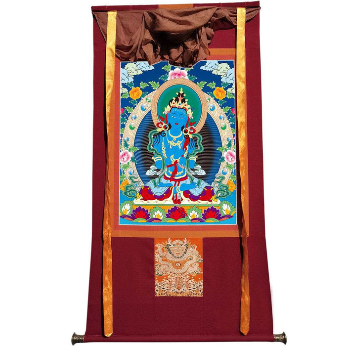 Vajrasattva - Tibetan thangka painting, view 7