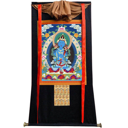 Vajrasattva - Tibetan thangka painting, view 8