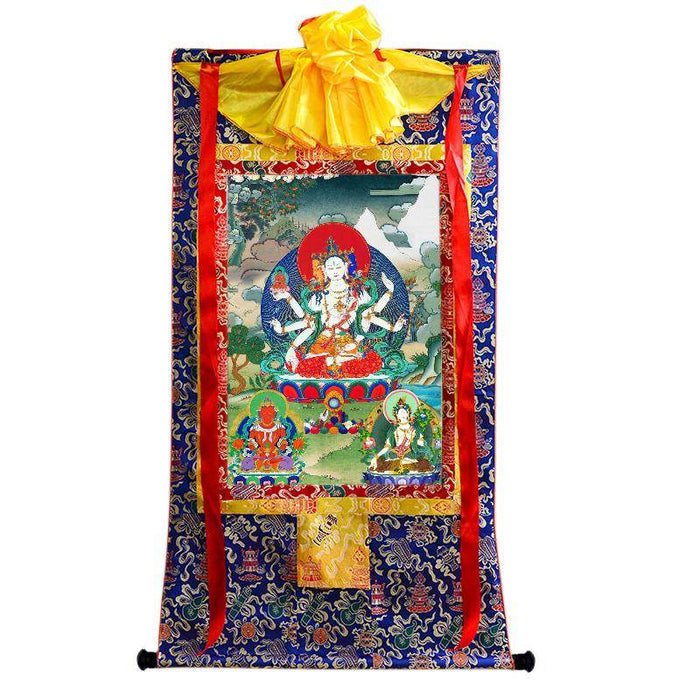 Victorious Crown Ushnisha Vijaya - Tibetan thangka painting, view 4