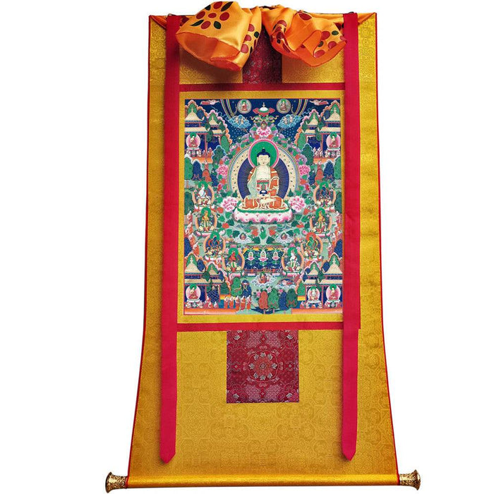Western Pure Land of Ultimate Bliss - Tibetan thangka painting, view 6