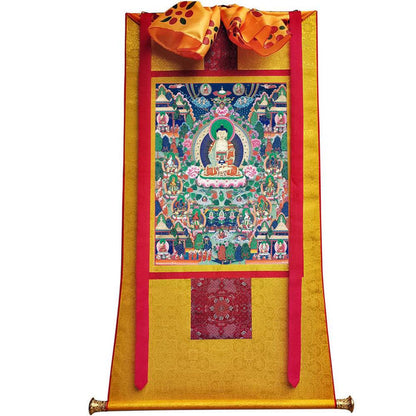 Western Pure Land of Ultimate Bliss - Tibetan thangka painting, view 6