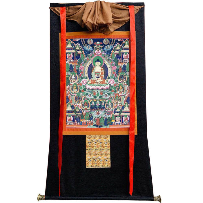 Western Pure Land of Ultimate Bliss - Tibetan thangka painting, view 8