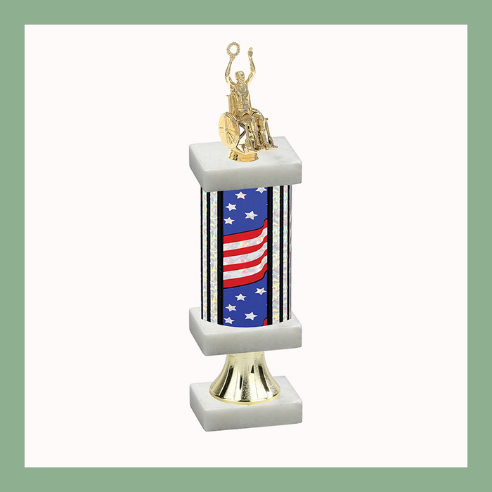 Wheelchair Column Pedestal Trophy