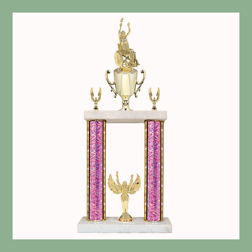Wheelchair Marble Two Poster Trophy