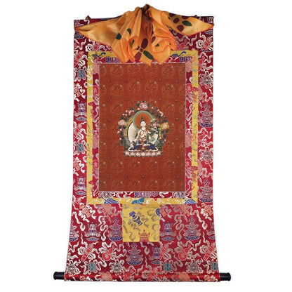White Tara Image - Tibetan thangka painting, view 7