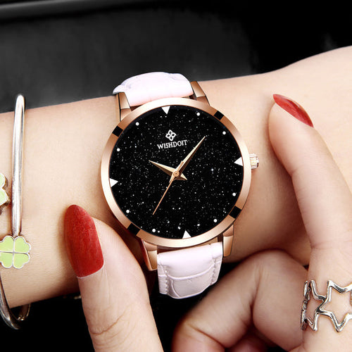Women's Starry Sky Leather Dress Watch-TopOnlineBargains.Com