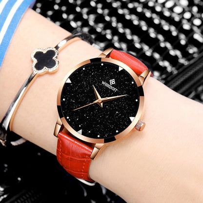 Women's Starry Sky Leather Dress Watch-TopOnlineBargains.Com