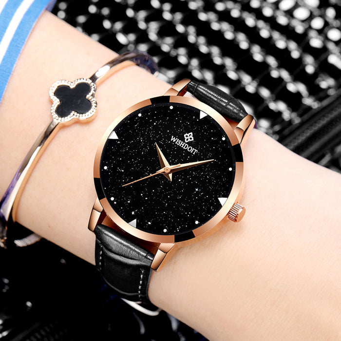 Women's Starry Sky Leather Dress Watch-TopOnlineBargains.Com