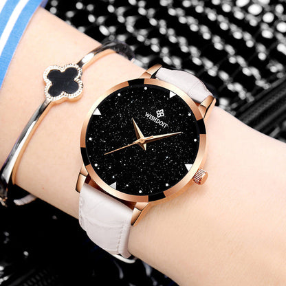 Women's Starry Sky Leather Dress Watch-TopOnlineBargains.Com