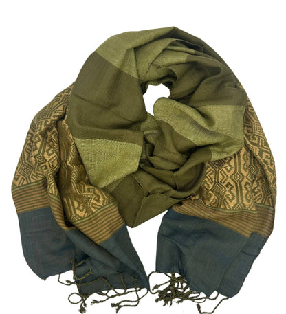 Woven Scarf Mossy Hillside