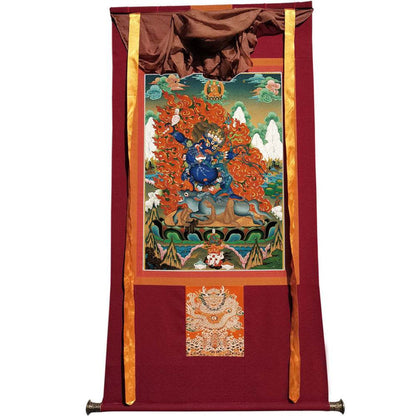 Yamantaka Vajrabhairava - Tibetan thangka painting, view 7