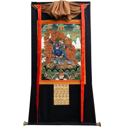 Yamantaka Vajrabhairava - Tibetan thangka painting, view 8